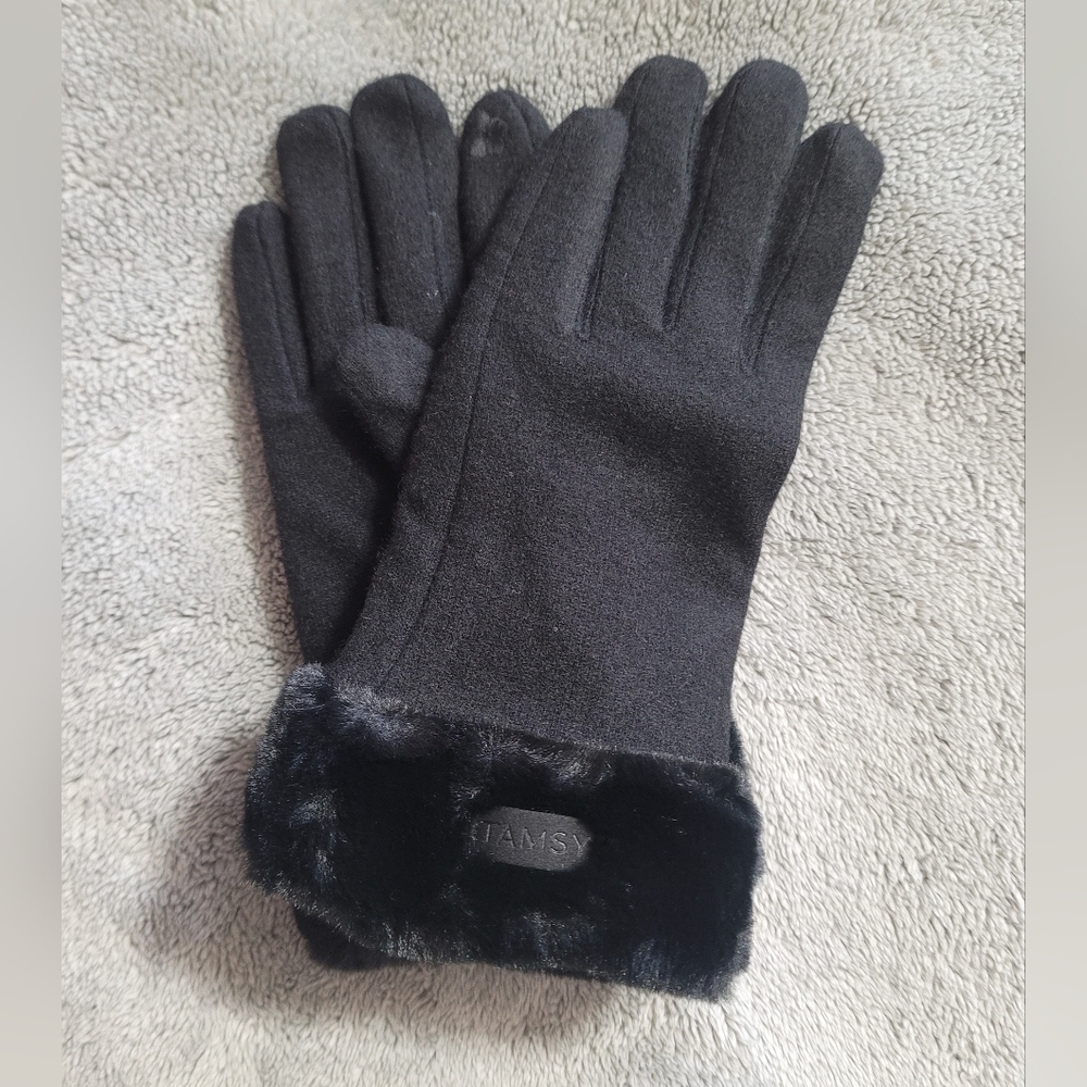 Tamsy Cashmere Blend Winter Gloves, One Size